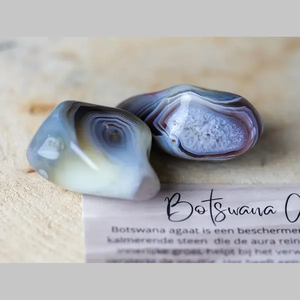 GemsByShy Botswana Agaat Trommelsteen, Edelsteen - Perfect Cadeau Voor Mannen En Vrouwen - Inclusief Uitleg - Spiritueel - Agate - Bescherming - Innerlijke thumbnail