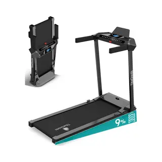 TibaGoods Elektrische Loopband - Hardloopband - Wandelband - 1 T/m 12 Kmh - Inklapbaar - 9% Hellingsfunctie - 12 Programma's - Sport - Hometrainer -