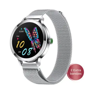 Golden Sound Amoled Smartwatch Ladies - 3 Zusätzliche Armbänder - Geeignet Für Jeden Laptop Und Jedes Smartphone - Schrittzähler -