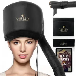 Vie Lux® Droogkap Opblaasbaar Bonnet - Haardroger Krullen - Haardroogkap - Haardroger Kap Voor Krullen - Zwart