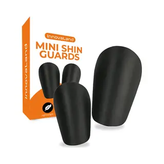 Innovaland - Mini Scheenbeschermers - 1 Paar - Zwart - 8*5 Cm - Extra Klein - Mini Scheenbeschermers Voetbal - Kind - Volwassenen - Mini Shin Pads -