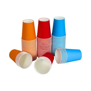 Kurtt Drinkbeker, 50 Stuks Oranje, 200ml/8oz, Ideaal Voor Multifunctioneel Gebruik, Koffiebeker, Party Bekers, Wegwerp Bekers, Kartonnen Bekers, Papieren
