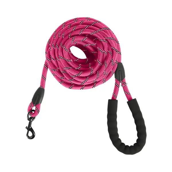 KCMultisupplies Hondenriem 8 Meter - Reflecterende Hondenlijn - Met Gevoerd Handvat - Geschikt Voor Grote En Kleine Honden - Nylon Looplijn thumbnail
