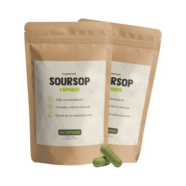 Cupplement Soursop Extract 500mg Combideal 2x 60 Capsules - Zuurzakgraviola Capsules 500 Mg 10, 1 Extract 60 Capsules (voorraad Voor 2 Maanden) – thumbnail