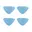 Blauw 4 stuks