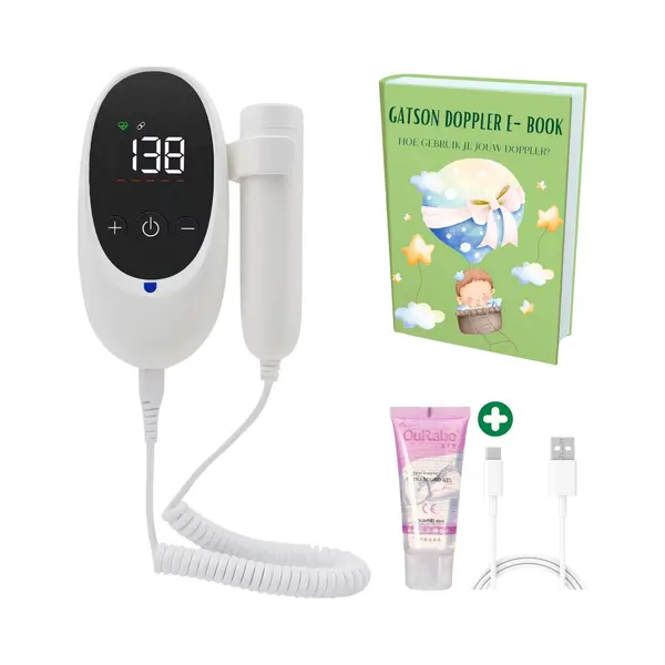Gatson Premium Doppler - Doppler Baby - E-book En Doppler Gel - Usb Oplaadbaar - Wit thumbnail