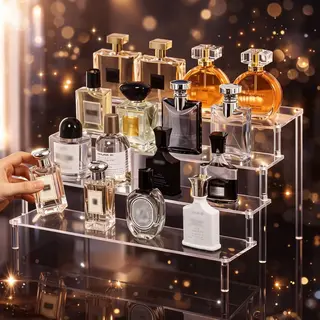 4-traps Acryl Riser Displaystandaard - Parfumhouder - 25 Cm Display Raiser Rek - Transparante Acryl Organizer - Tafelrek Voor Make-uptafel - Parfum -