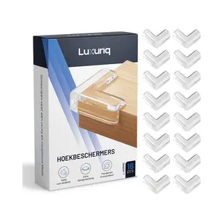 Luxuriq Hoekbeschermers Baby - 16 Stuks - L-Vormig - Transparant - Tafelhoek Beschermers Kind - Bpa-vrij & Veilig
