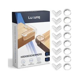Luxuriq Hoekbeschermers Baby - 16 Stuks - Ronde Vorm + L-Vormig - Transparant - Tafelhoek Beschermers Kind - Bpa-vrij & Veilig
