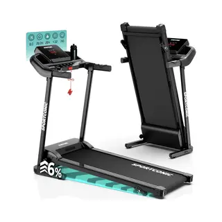 Sportconic Loopband - Inklapbaar - 12 Programma's - Hellingfunctie - Led-display - Hartslagmeter