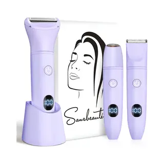 Sansbeauté® 3-in-1 Ladyshave - Scheerapparaat Vrouw - Waterproof - Usb Oplaadbaar - Purple Edition