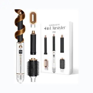 Sansbeauté® 4-in-1 Airstyler - Multistyler - Föhnborstel Kort Haar - Haarkruller - Haarstyler - Haardroger - Warmteborstel - Krulborstel - Krultang