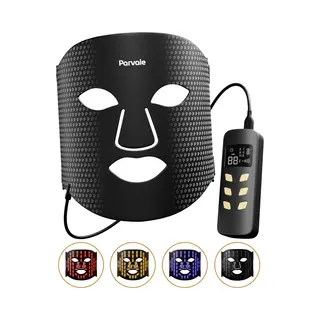 Parvale® Led Masker - Led Gezichtsmasker Voor Rood Licht Therapie - Collageen Masker Met Lichttherapie - Meerdere Lichtmodi