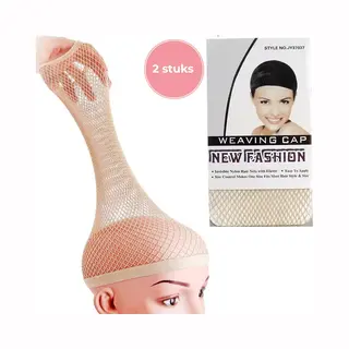 Wigs & More Wig Cap - Haarnetje Pruik - Haarnet Voor Dames Pruiken - 2 Stuks Beige