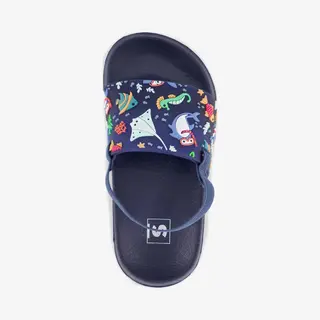 Scapino Blauwe Kinder Badslippers Met Visjes - Maat 24
