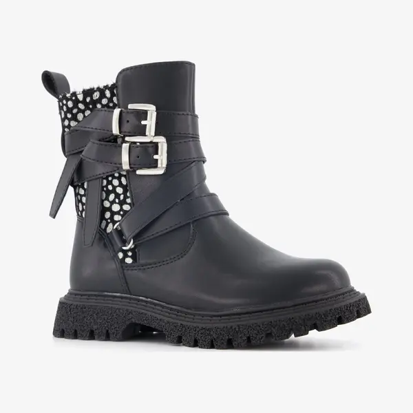 Blue Box Meisjes Biker Boots Met Stippen Zwart - Maat 33 thumbnail