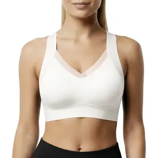 Shapetape Naadloze Comfort Bh - Maat Xxl - Wit - Met Bh Vulling - Bamboe Bh - Extra Comfortabele Sport Bh - Zwangerschaps Bh - Bh Met Beugel - Met Push Up -