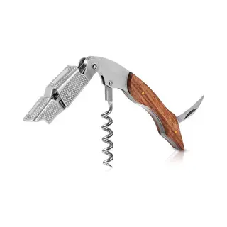 Vatesi Kurkentrekker - Multifunctioneel - Bieropener - Kelnersmes - 3 In 1 Set - Wijnopener - Flesopener - Kurkentrekker Wijn - Rvs Met Houten Handvat