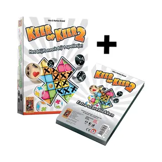 999 Games - Keer Op Keer 2 Dobbelspel Met Extra Scoreblokken - Met Nieuwe Dobbelstenen En Mogelijkheden - Gezelschapsspel - Familiespel - Klein