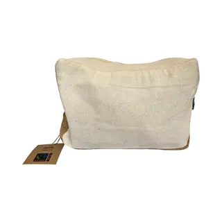 Tu-Untangle Duurzame Toilettas – Fairtrade Katoen & Jute – Unisex Reistas / Etui – Handig Formaat