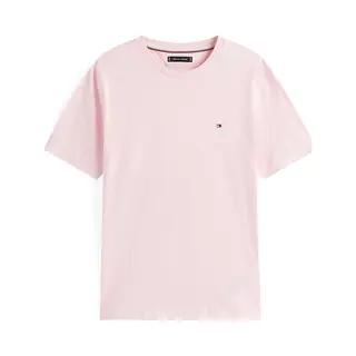 Tommy Hilfiger Herren T-Shirt Kurzarm Seasonal Solid Tee Mit Rundhalsausschnitt, Rosa (Pink Lily), L