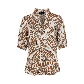 Elvira Blouse Cacao - Bronzed