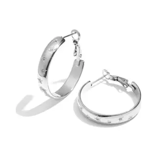 Cala Rose Oorbellen 'Star Hoops' Zilver
