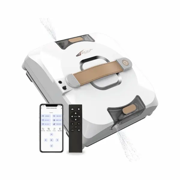 Zoef Robot Bobbie 4.0 - Robot Ramenwasser Met Waterspray - Anti-slip - Wit thumbnail
