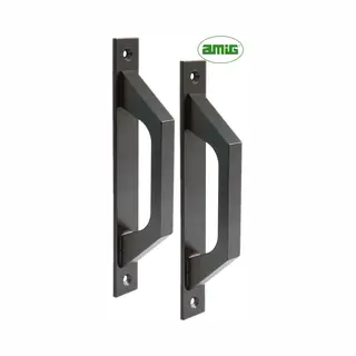 Amig Deurgreep Schuifdeur – 198x25mm – Aluminium – Loftdeur - Mat Zwart - 2 Stuks