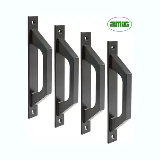 Amig Deurgreep Schuifdeur – 198x25mm – Aluminium – Loftdeur - Mat Zwart - 4 Stuks