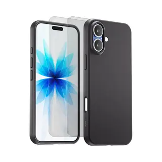 My Case Hoesje Geschikt Voor Apple IPhone 17 Zwart - 2x Screenprotector - Beschermglas Screen Protector- Anti Shock Case