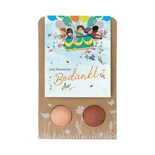 Blossombs Bloembommetjes Weggeefcadeautje - 2 Zaadbommetjes - 1001 Bloemetjes Bedankt