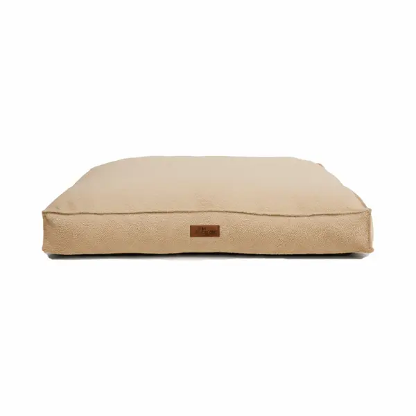 By Cee Cee By Cee Orthopedisch Hondenkussen - Orthopedische Hondenmand - Hondenkussen Xl - Foam Flakes Vulling - Teddystof Zandkleur 100x70x18cm - Pip thumbnail