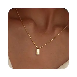 The Jewellery Salon Ketting Met Initiaal - Stainless Steel - Letter L - Minimalistisch Sieraad - Waterproof - Fijne Damesketting -