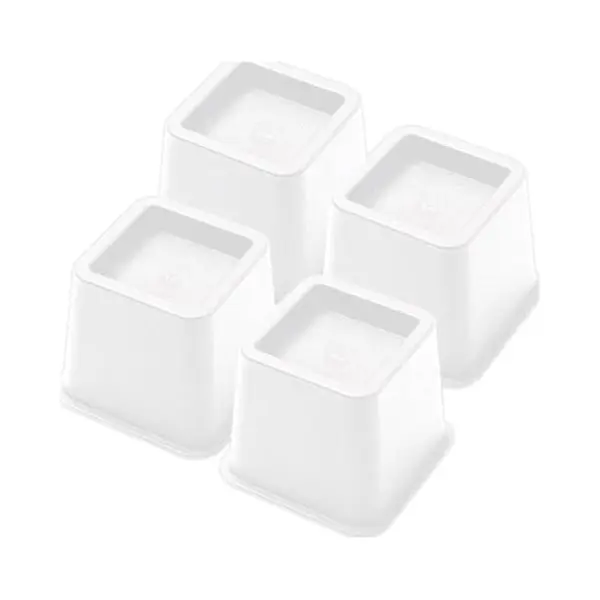 JustValue Möbelerhöher – 4er-Set – 8 Cm Erhöhung – Max. 600 Kg – Weiß thumbnail