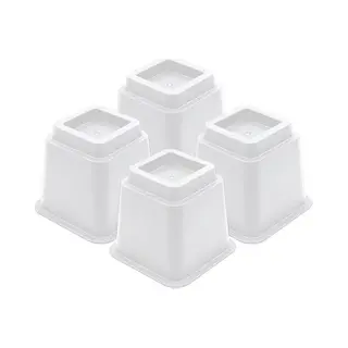 JustValue Möbelerhöher – 4er-Set – 13 Cm Erhöhung – Max. 600 Kg – Weiß