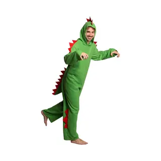 Partychimp Dinosaurus Kostuum Volwassenen Dino Pak Dinosaurus Pak Onesie Volwassen Pak Mascotte Verkleedpak Halloween Kostuum Carnavalskleding Heren