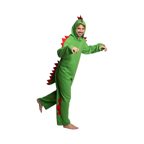Partychimp Dinosaurus Kostuum Volwassenen Dino Pak Dinosaurus Pak Onesie Volwassen Pak Mascotte Verkleedpak Halloween Kostuum Carnavalskleding Heren thumbnail