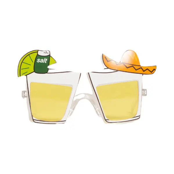 Partychimp Cocktail Bril Hawaii Thema Verkleed Bril Zomer Accessoires Carnaval Feestbrillen Tropisch - Unisex - Plastic - Bril - 12 Stuks thumbnail