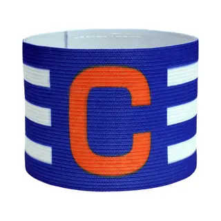 Scoby - Aanvoerdersband Voor Voetbal En Hockey - Senior - C - Captain - Verstelbaar - Unisex - Blauw/Wit
