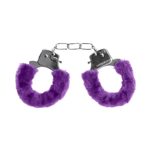 Scoby - Handboeien - Pluche Handboeien Set - Bdsm - Erotisch Speeltje - Met Slotje En 2 Sleutels - Paars thumbnail