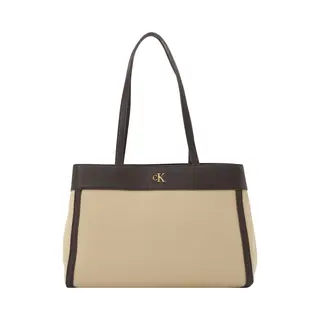 Calvin Klein Schoudertas Beige / Donkerbruin