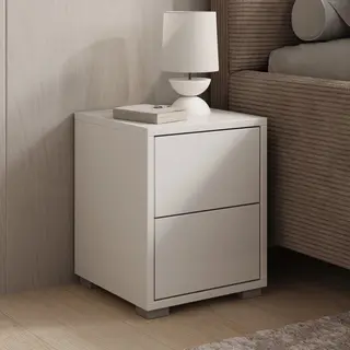 Meubella Nachtkastje Gideon - Wit - 30 Cm