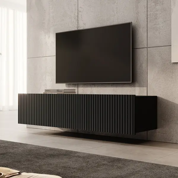 Meubella Tv-Meubel Kenderes - Zwart - 150 Cm thumbnail