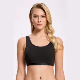 Ilke® Bh Zonder Beugel En Zonder Pads - Comfortabel Stretch Katoen - Zwart - S