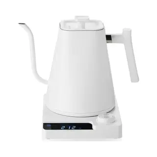 House Of Husk Gooseneck Waterkoker - Slow Coffee Kettle - Heet Water Ketel - Temperatuurregeling - Warmhoud Functie - 900ml - Wit