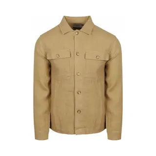Suitable Linnen Overshirt Beige - Maat Xxl - Heren