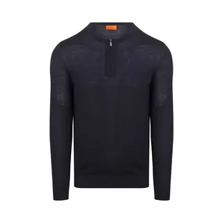 Suitable Crew Zip Merino Navy - Größe Xl