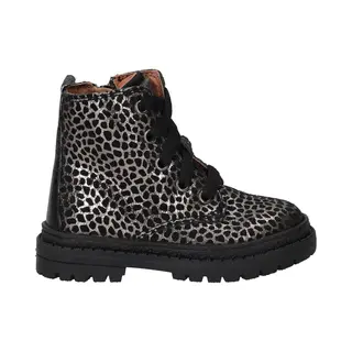 Ikke Ik-Ke Veterboots - Meisjes - Zwart - Maat, 29