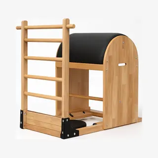 Ph Fitness Pilates Ladder Barrel – Houten Ladder-Barrel Combo – Studio Kwaliteit – Spine Corrector – Core & Flexibiliteit Training –